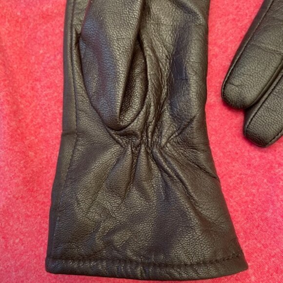 Bill Blass Brown Above Wrist Leather Gloves  -   size 7  NWOT - Picture 8 of 8